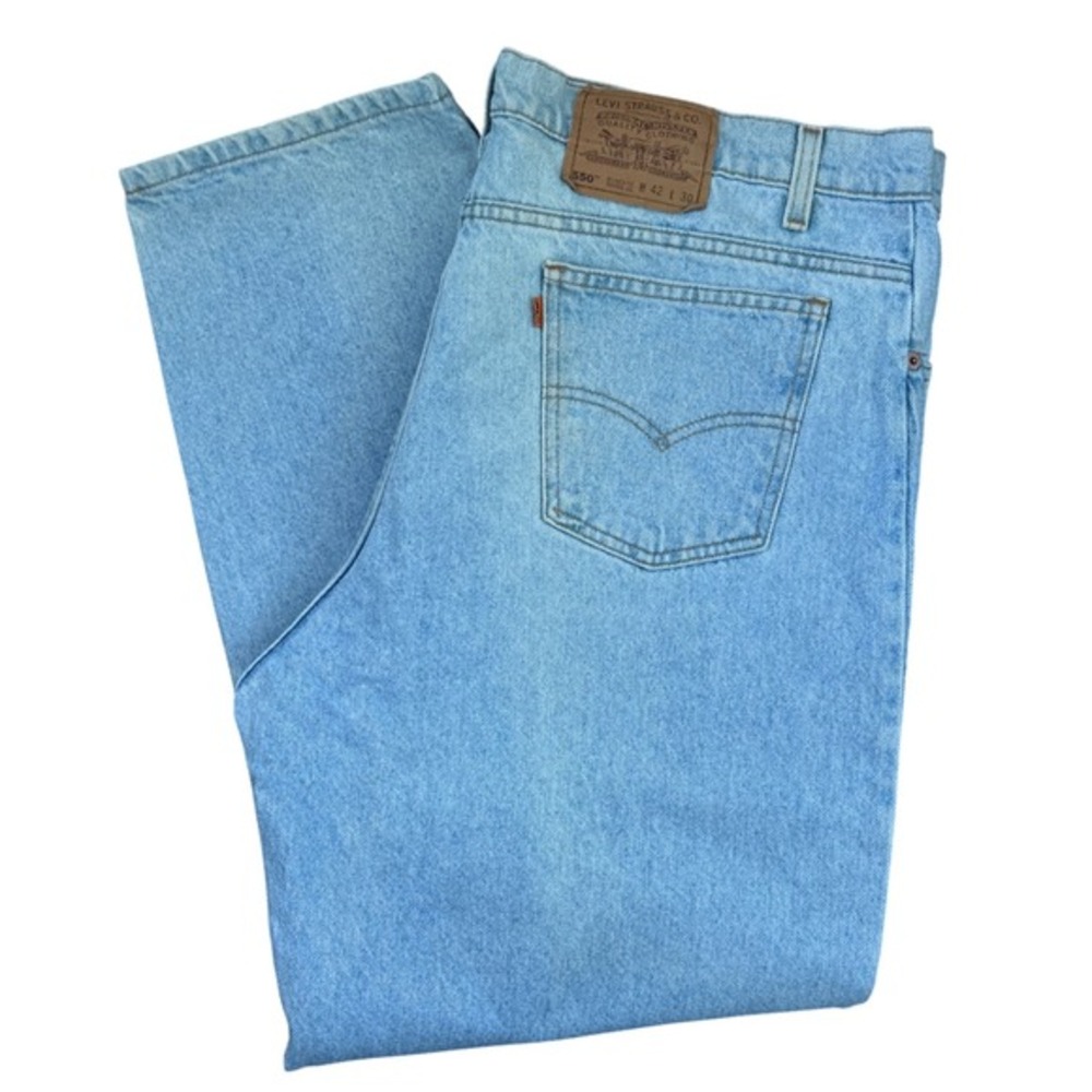 Levi's 550 Orange Tab Jeans Men's 42x30‎ Light Wash USA Made 1994 Vintage